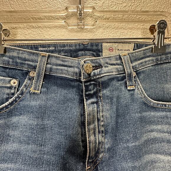 AG Muted Medium Wash Prima Crop Cigarette Leg Japanese Fabric Jeans 29 - Picture 5 of 14